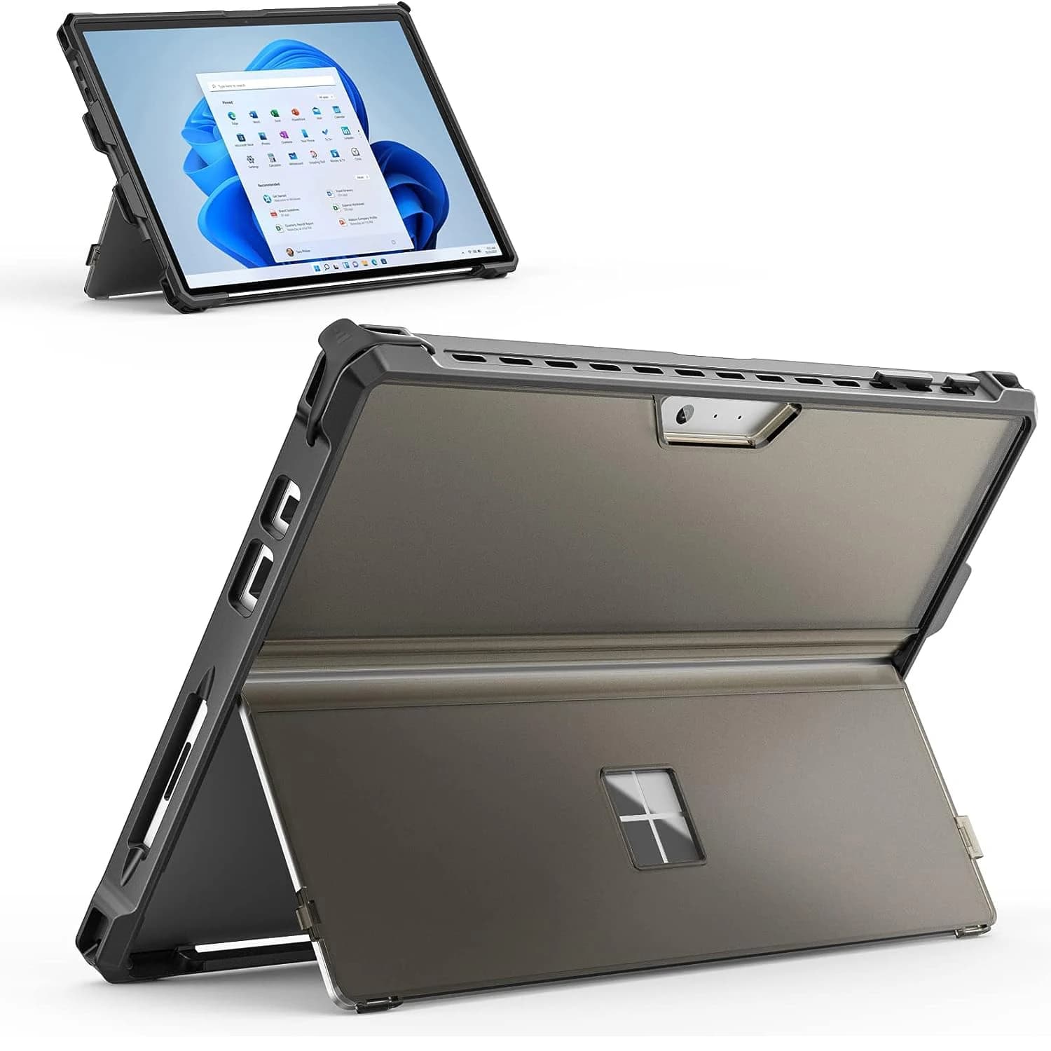 Shockproof Foldable Tablet Protective Case For Microsoft Surface Pro 4 5 6 7 Transparent Anti-Drop Stand Cover Bracket
