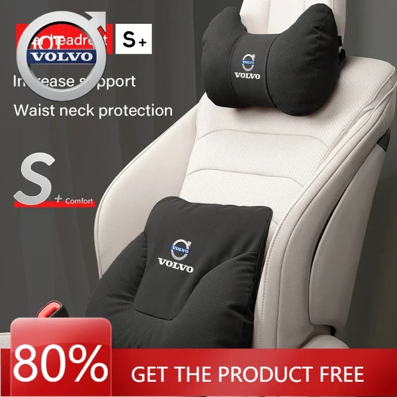 Cuscini e Supporti Nuovi 2026 per Poggiatesta e Lombare Auto Volvo - Cuscino Cervicale per Volvo XC60, XC90, V40, V60, S60, V50, V90, S80