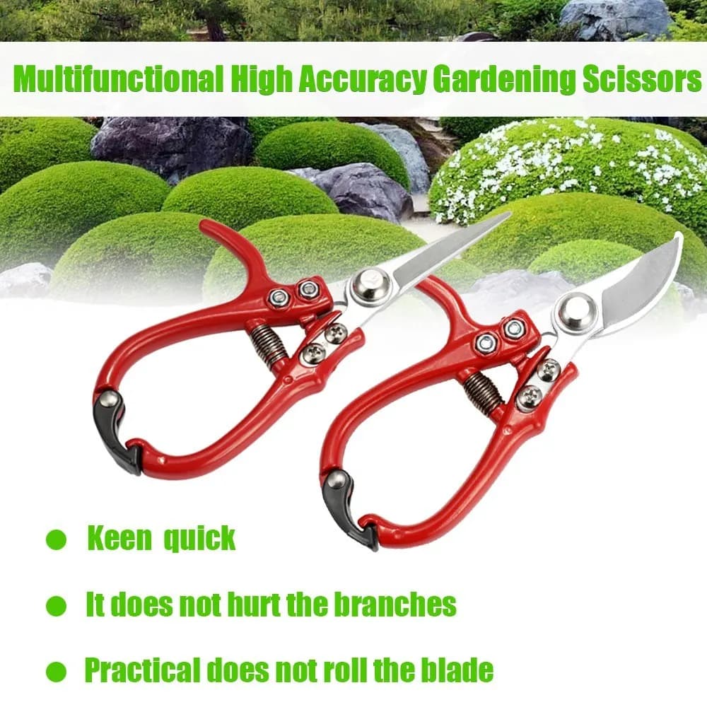 High Precision 2-piece multifunctional gardening scissors Manual pruning shears Tree garden branches cutter