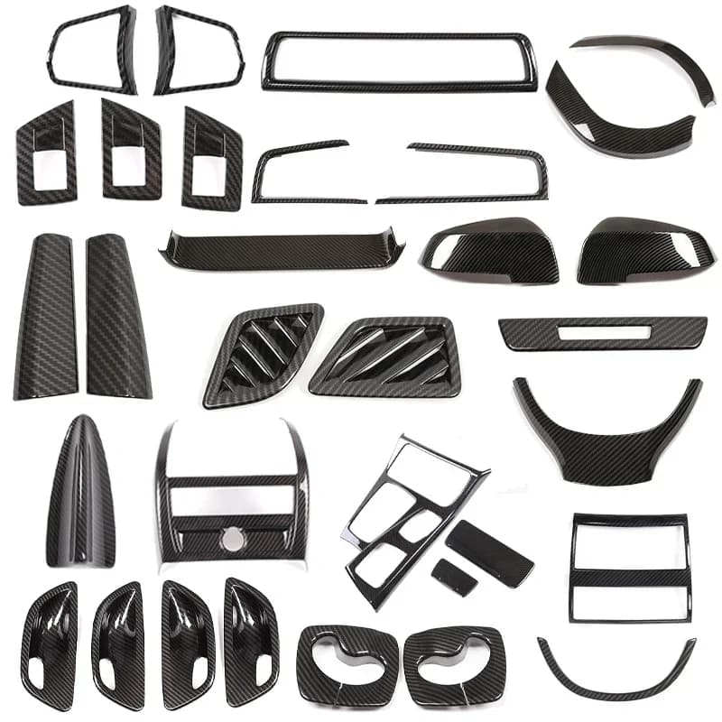 Per BMW Serie 5 F10 2011-2017 ABS Kit Interni In Fibra di Carbonio Cruscotto Console Pannello Del Cambio Decorazione Della Copertura Trim adesivi