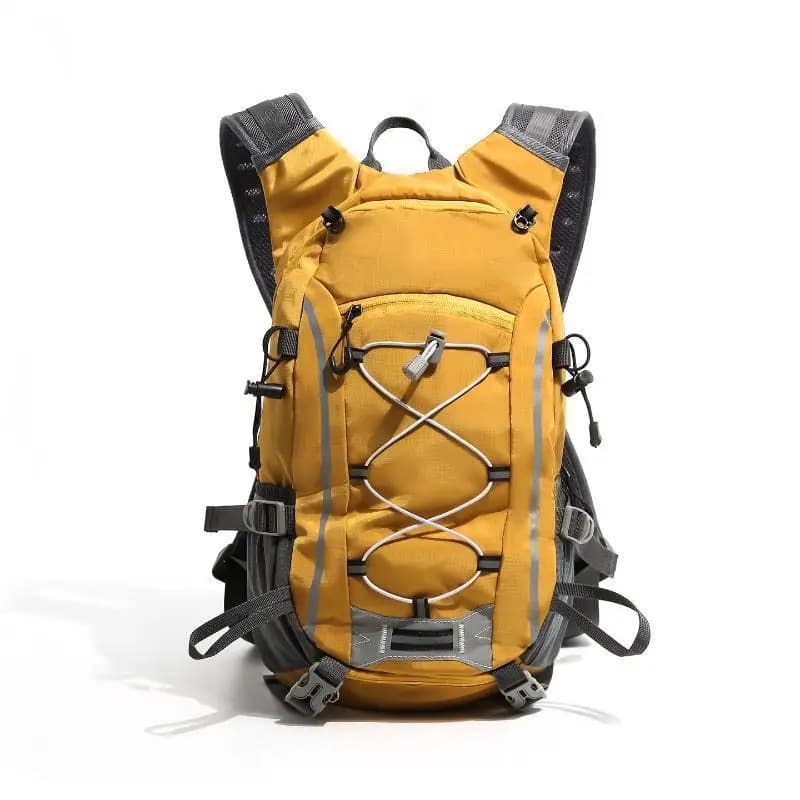 Lightweight Hiking Daypack Reflective Strips Adjustable Strap External Mesh Pocket Trekking Pole Water Bottle Laptop Backpack