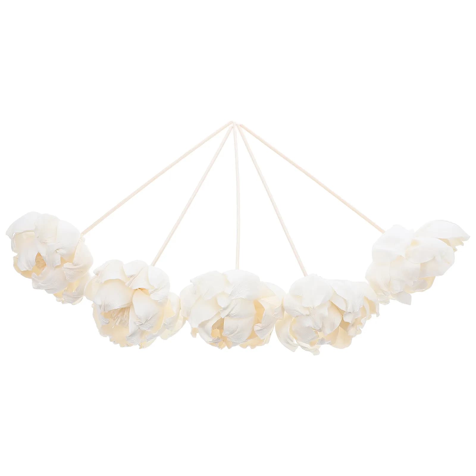 5Pcs Peony Artificial Flower Diffuser Sticks Aromatherapy Oil Diffuser Reed Replacement for Bedroom Bathroom Office Kitchen Car