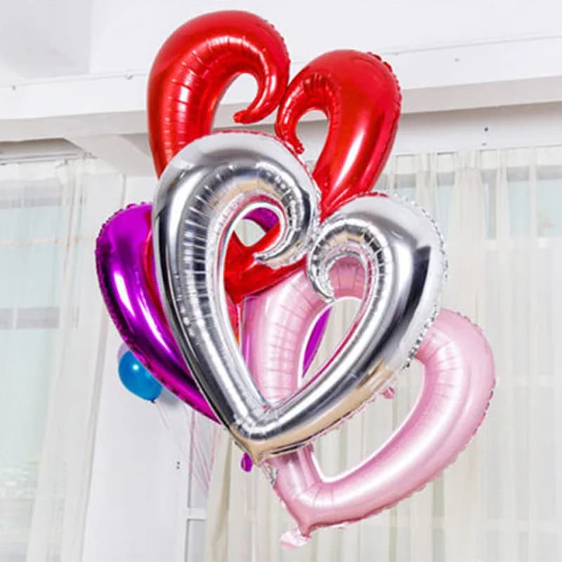 Palloncini foil a forma di cuore con gancio gigante per San Valentino da 40 pollici, decorazione per fidanzamento, matrimonio, San Valentino