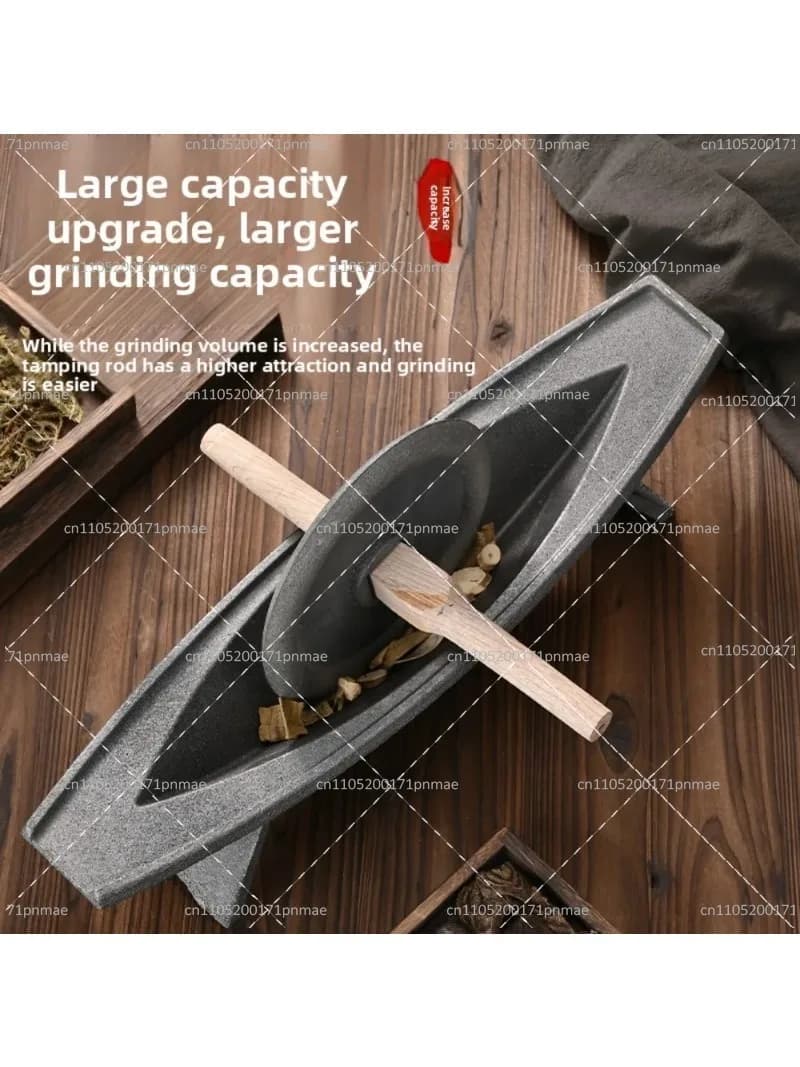 Cast Iron Mortar and Pestle Set for Herbs Spices Grains Manual Grinder Crusher Tool
