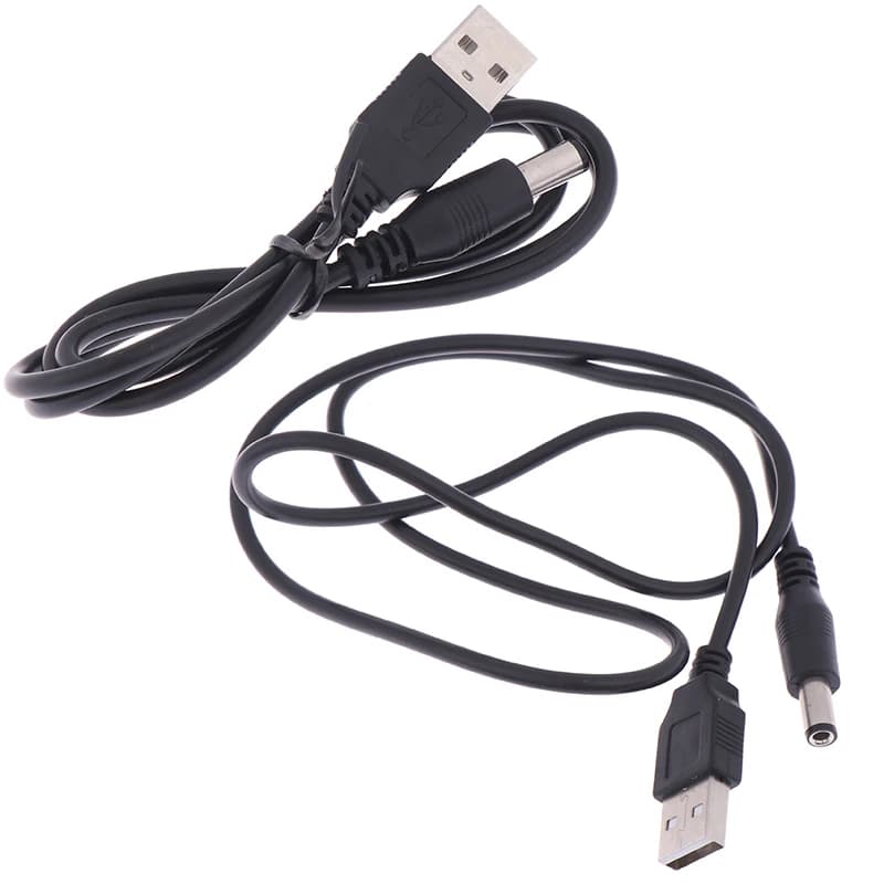 Cavo di alimentazione per caricabatterie USB a cavo di alimentazione USB con jack CC da 5,5 mm per lettore MP3/MP4