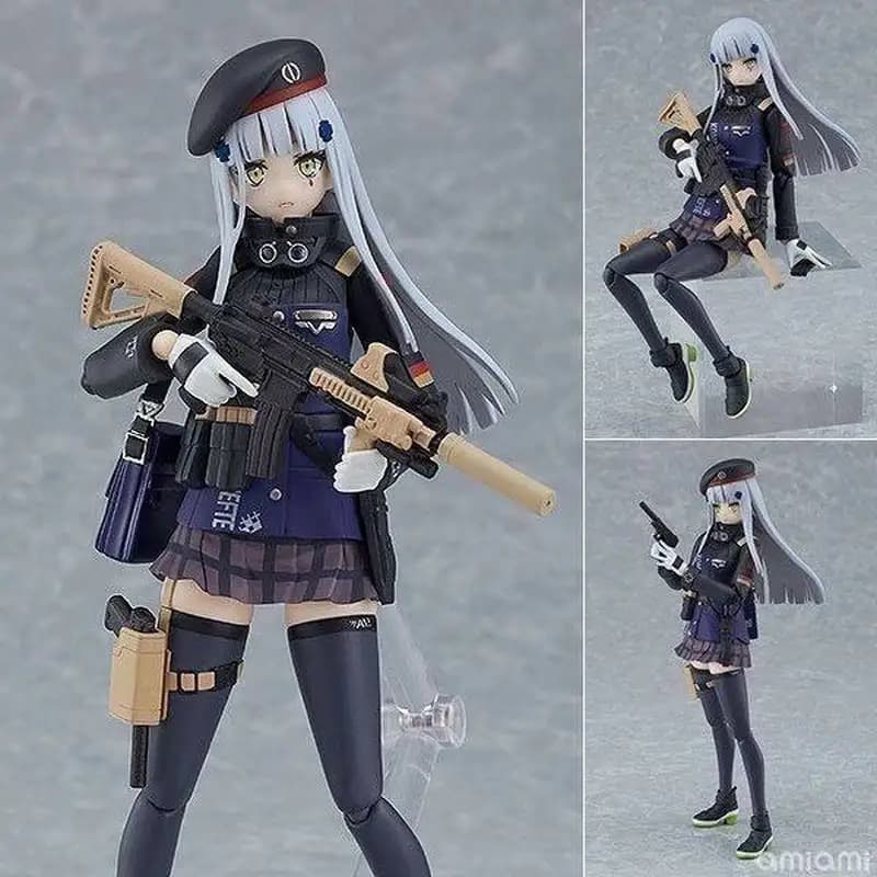 Figma 573 Girls' Frontline Hk416 Action Figure Articolata con Accessori, Modellino da Collezione Anime