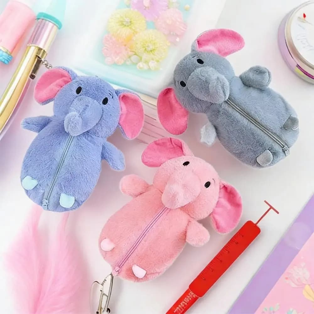 Astuccio per penne a forma di pinguino/elefante di alta qualità, borsa per cancelleria di grande capacità, astuccio multifunzionale per scuola e ufficio
