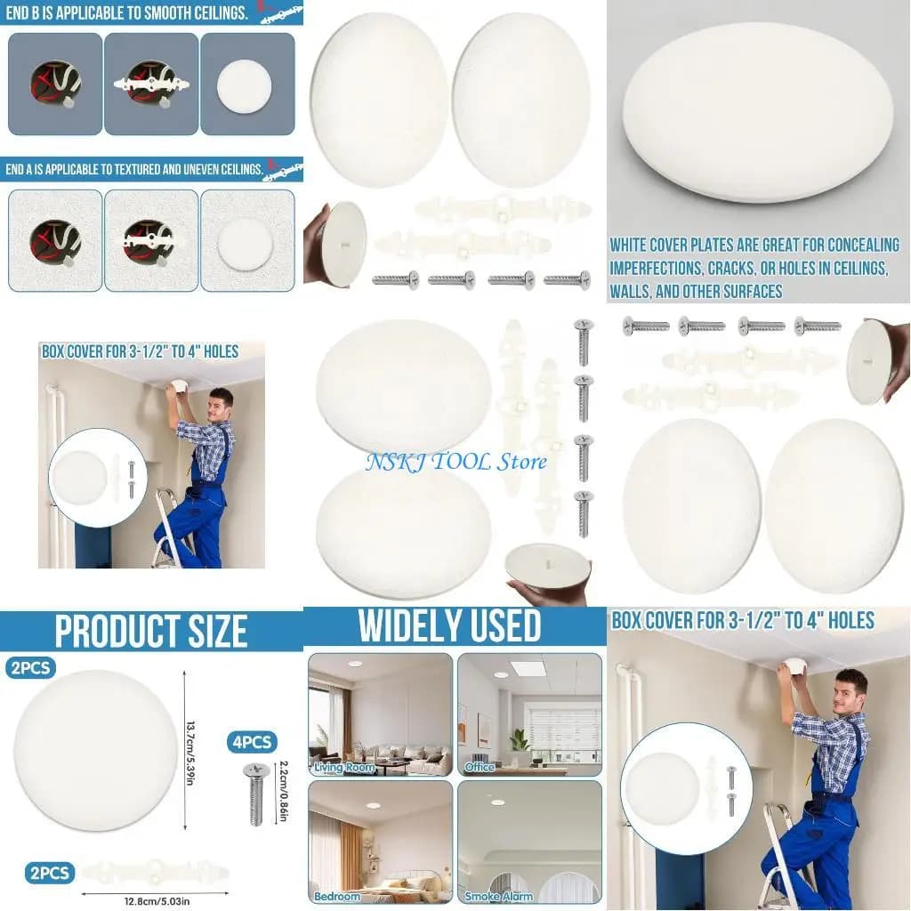 L8RC Covers 2-piece electric box Plastic round cover with screws