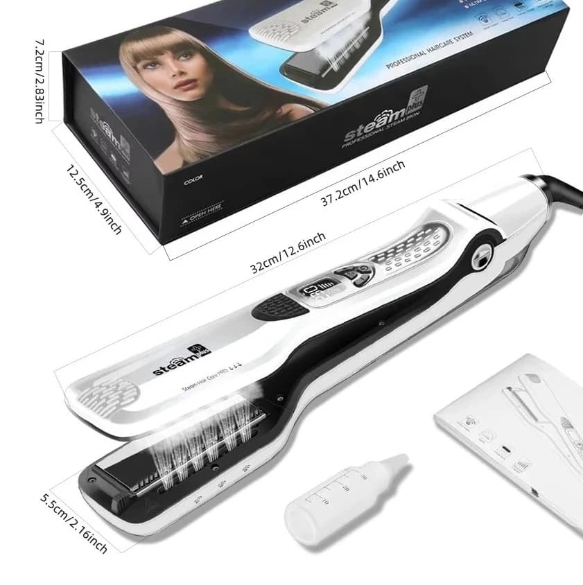 Professional Hair Plate Heating Hot Hair Pettini Iron Double Voltage Titanium Furnishings Steam Iron Tools for Wide Hair Plates