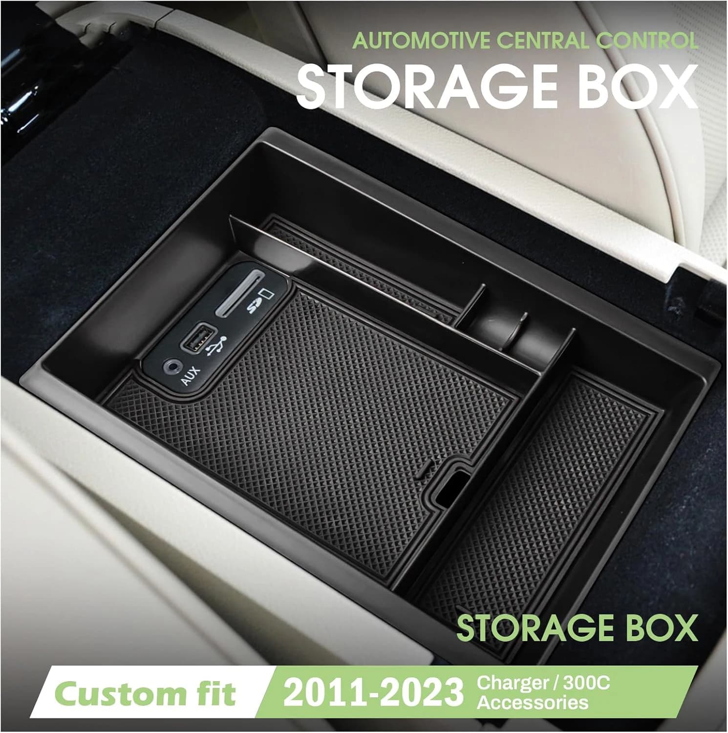 Kptidy Per Dodge Charger/Chrysler 300C 2011-2023 Center Console Organizer vassoio secondario Car Box bracciolo Storage Car Box accessori