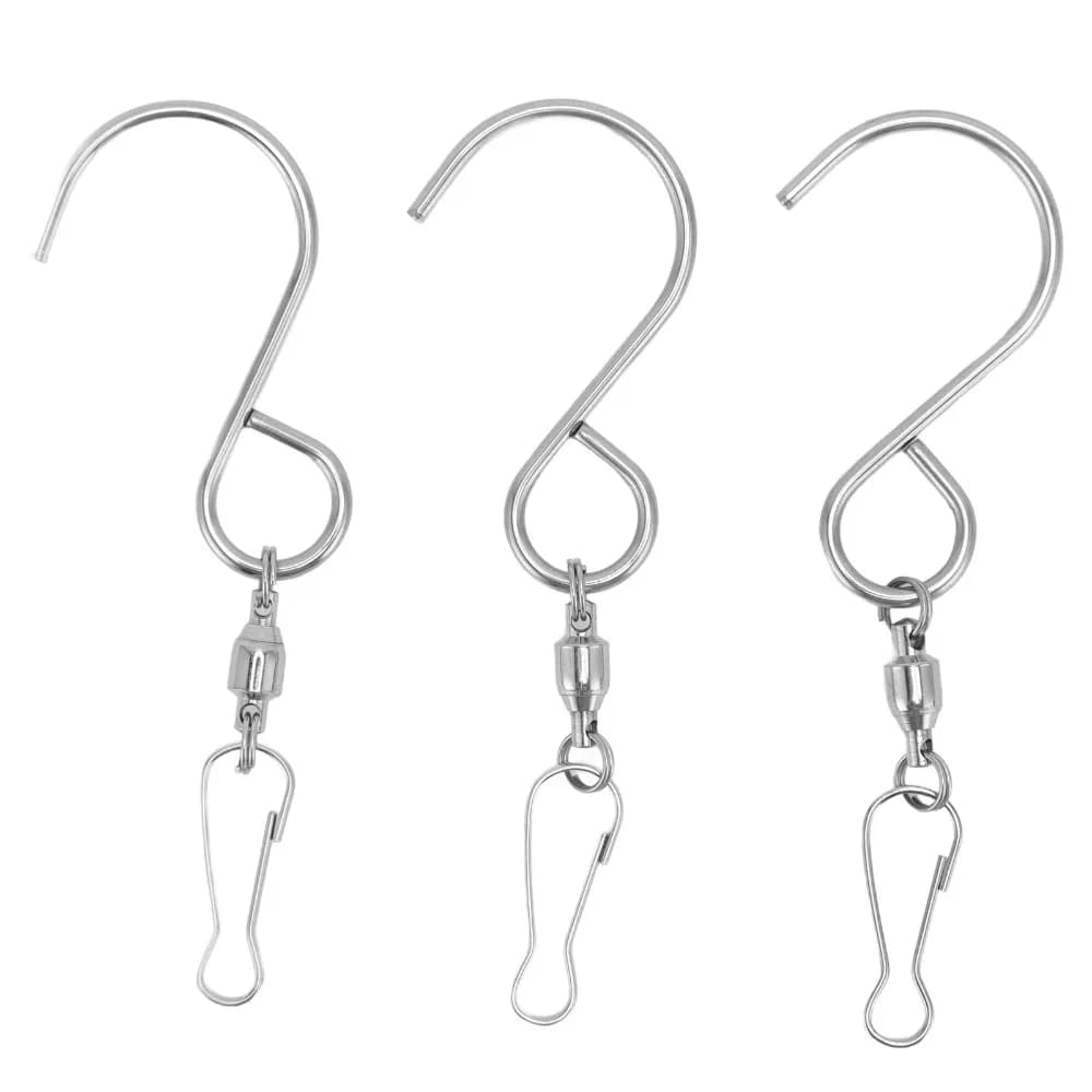 20pcs S Shape Hook S Hook Clips Stainless Steel Dual Clip Wind Chimes S Hook 360 Degree Rotation 90mm Length