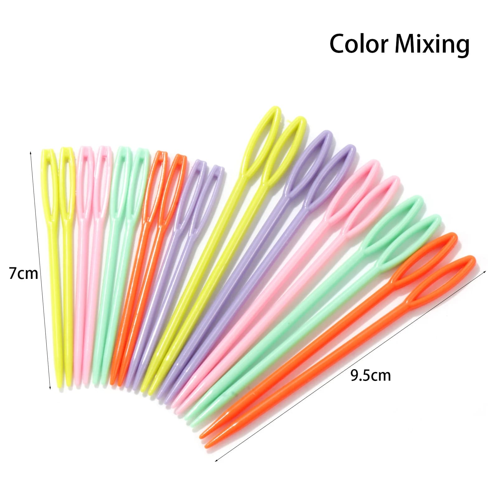 20 pz 7mm-9.5mm Aghi da cucito in plastica multicolore per abbigliamento artigianale maglione fai da te ferri da maglia cuspide uncinetto ganci cucire forniture
