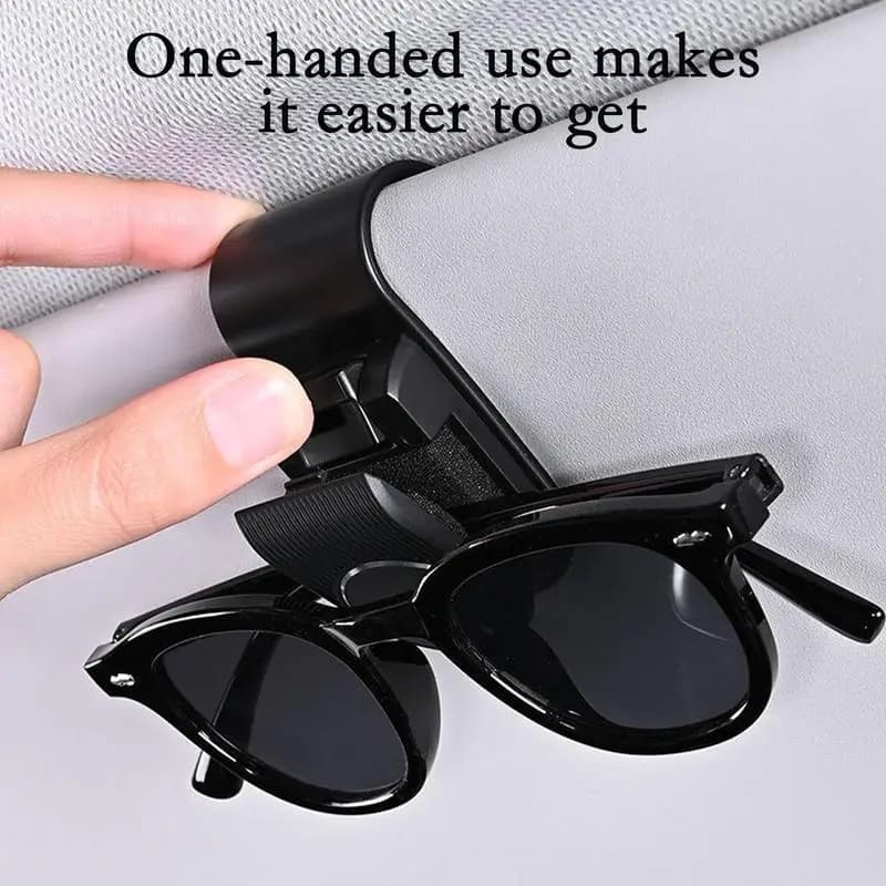 Porta occhiali da sole per auto Porta occhiali per auto Accessori per visiera Gadget Occhiali da sole Supporto per biglietti Organizzatore di carte per viaggi in viaggio