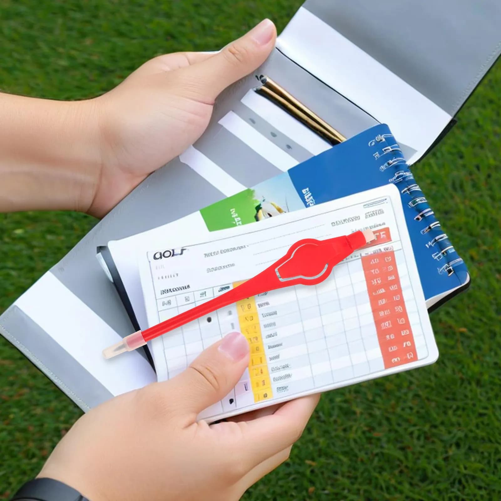 Golf Scoring Pens and Pencils Set 20 Pack with Comfort Grips Erasers Lightweight Portable for Scorecards