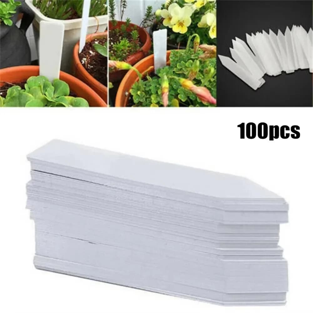 100 pieces Labels for garden plants Plant accessories Plant vases Plastic plant labels Nursing label Tray Mark DIY Tool