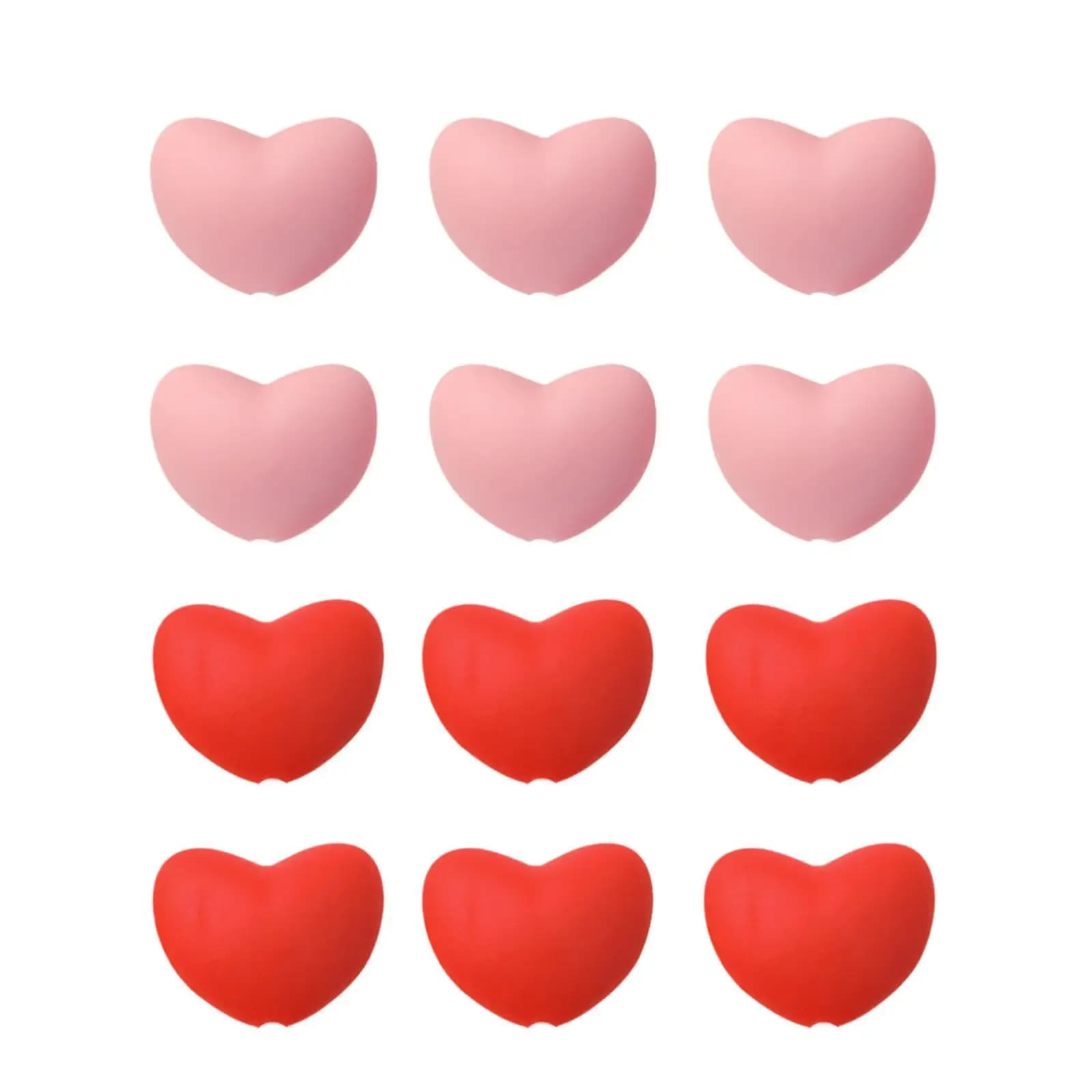 6x Tappi per ferri da maglia in silicone a forma di cuore Foro da 3 mm Accessori per maglieria antiscivolo Tappi per aghi per maglione artigianale