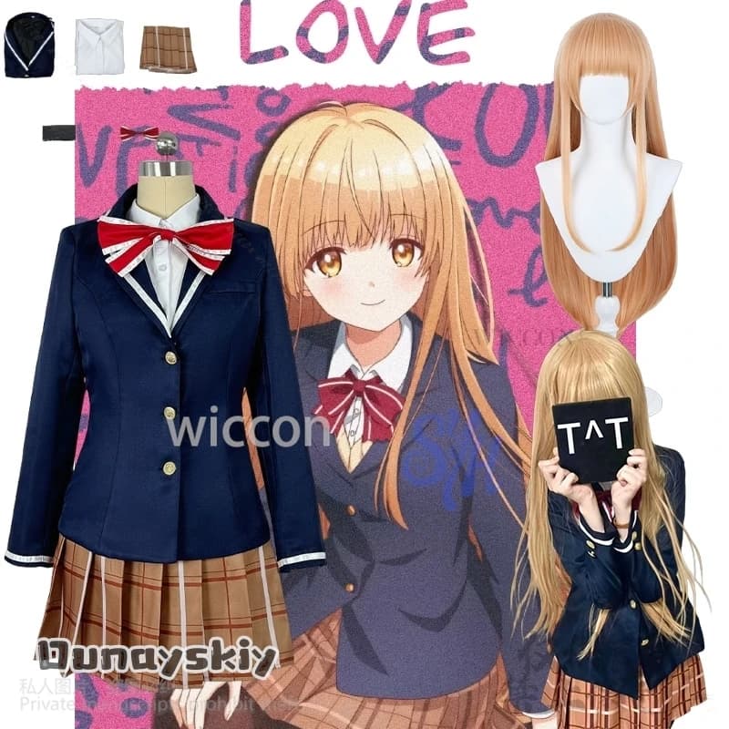 Shiina Mahiru Cosplay The angel of the door next to Spoils Me Rotten Costume anime Kawaii Japanese school uniform JK Dress Lovely Lolita