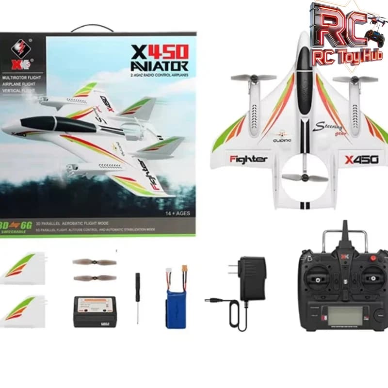 Wltoys X520 X450 Aliante RC Brushless, Aereo ad Ala Fissa per Acrobazie Super Grande ed Elicottero RC, Modello di Aereo Elettrico per Hobby all'Aperto