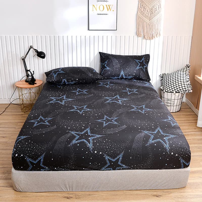 Bed linen with printed corners breathable mattress cover for the home soft linen 90x200cm sabanas para cam (without pillowcase)