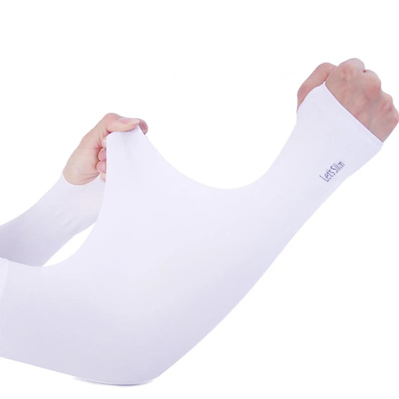 Manicotti sportivi coreani in stile ice sleeve per uomo e donna, guanti da ciclismo estivi a mezza dita a manica lunga, protezione solare per esterni