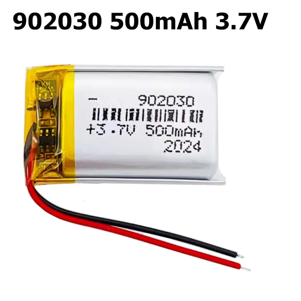 Batteria ricaricabile agli ioni di litio polimerica da 1-10 pezzi 3.7V 500mAh 902030 per luci LED, altoparlanti Bluetooth, MP5, Selfie Stick Tracker