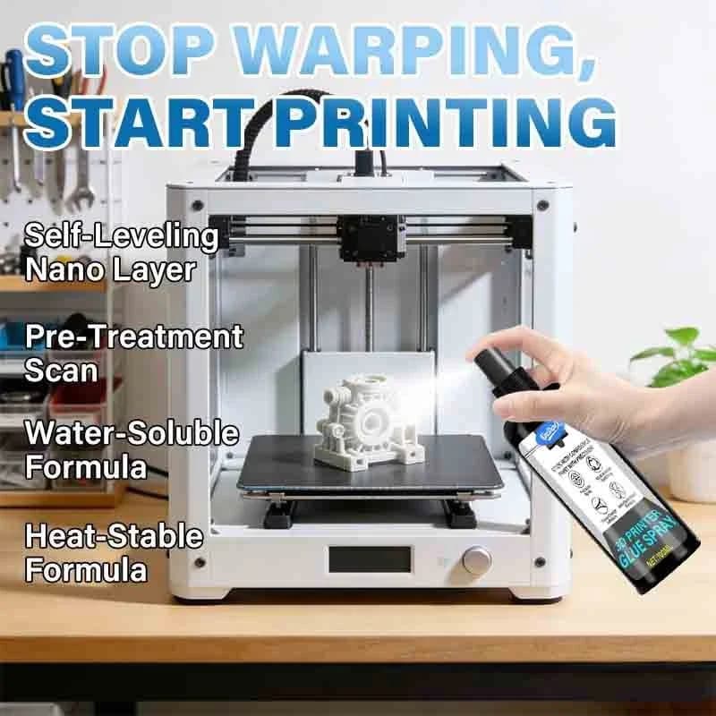New Spray 100ml 3D Printer Sticker for PLA/ABS/PETG/TPU, Anti-Deformation, Improved Adhesion for Printing Base
