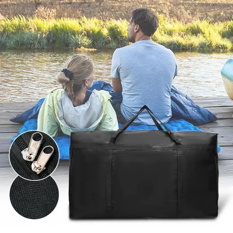 New Waterproof Extra Large Bag for Movers, Laundry and Shopping, Oxford Fabric, 80*48*25cm, Home Organization and Packaging Tool