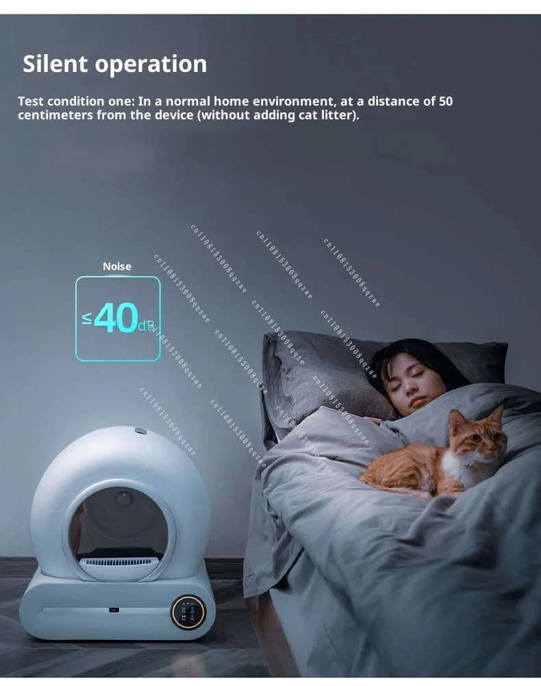 Smart Fully Automatic Large Capacity Cat Litter Box, Self-Cleaning Kitty Toilet with App Control for Indoor Cats