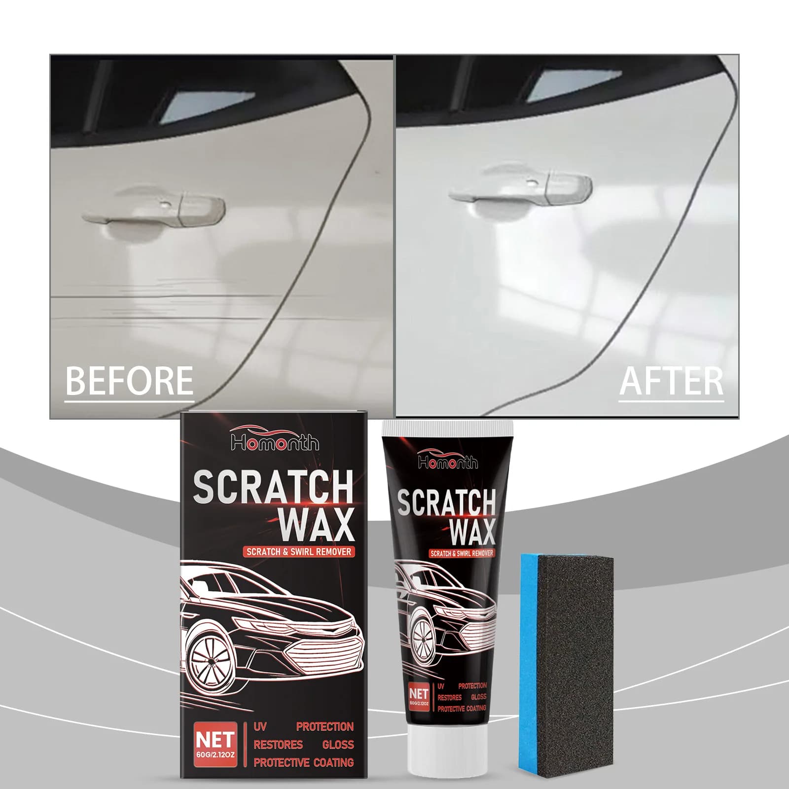 Cera per riparazione graffi auto Vernice per auto Cera lucidante Vernice Manutenzione graffi Cera per la cura della ristrutturazione