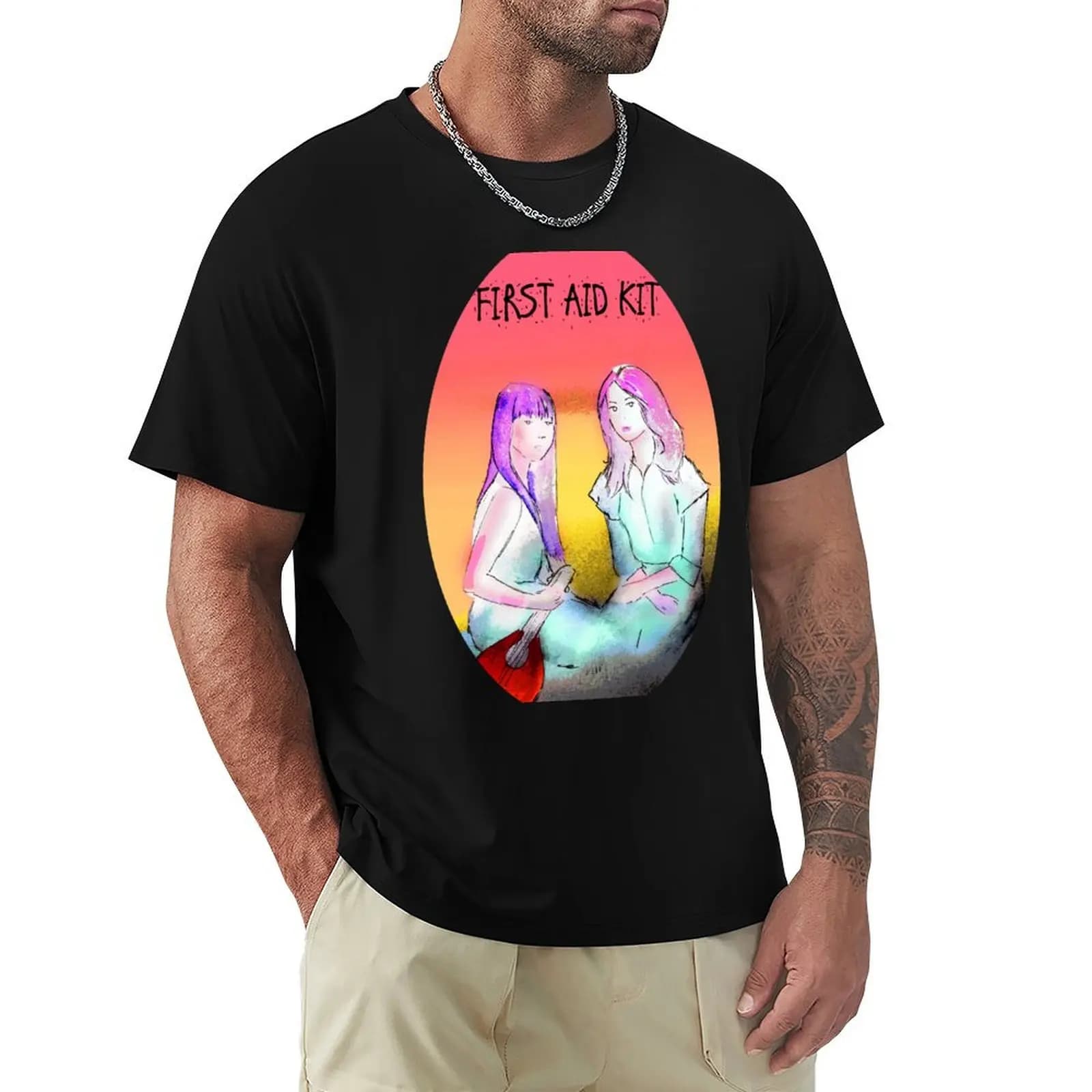 T-shirt FIRST AID KIT, maglietta casual natalizia