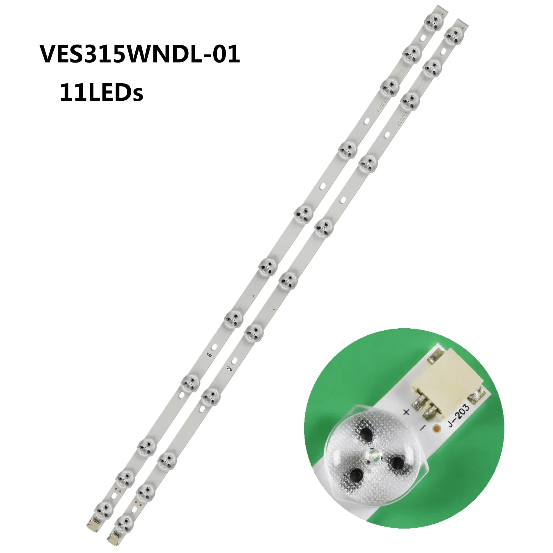 LED Strips(2) 32 NDV VESTEL 32inch For VES315WNDB-2D-N01 N02 N03 N04 N14 N15 32W2863DG B32F545B LT-32VHQ521 HI3201HD 32ll3a63dg