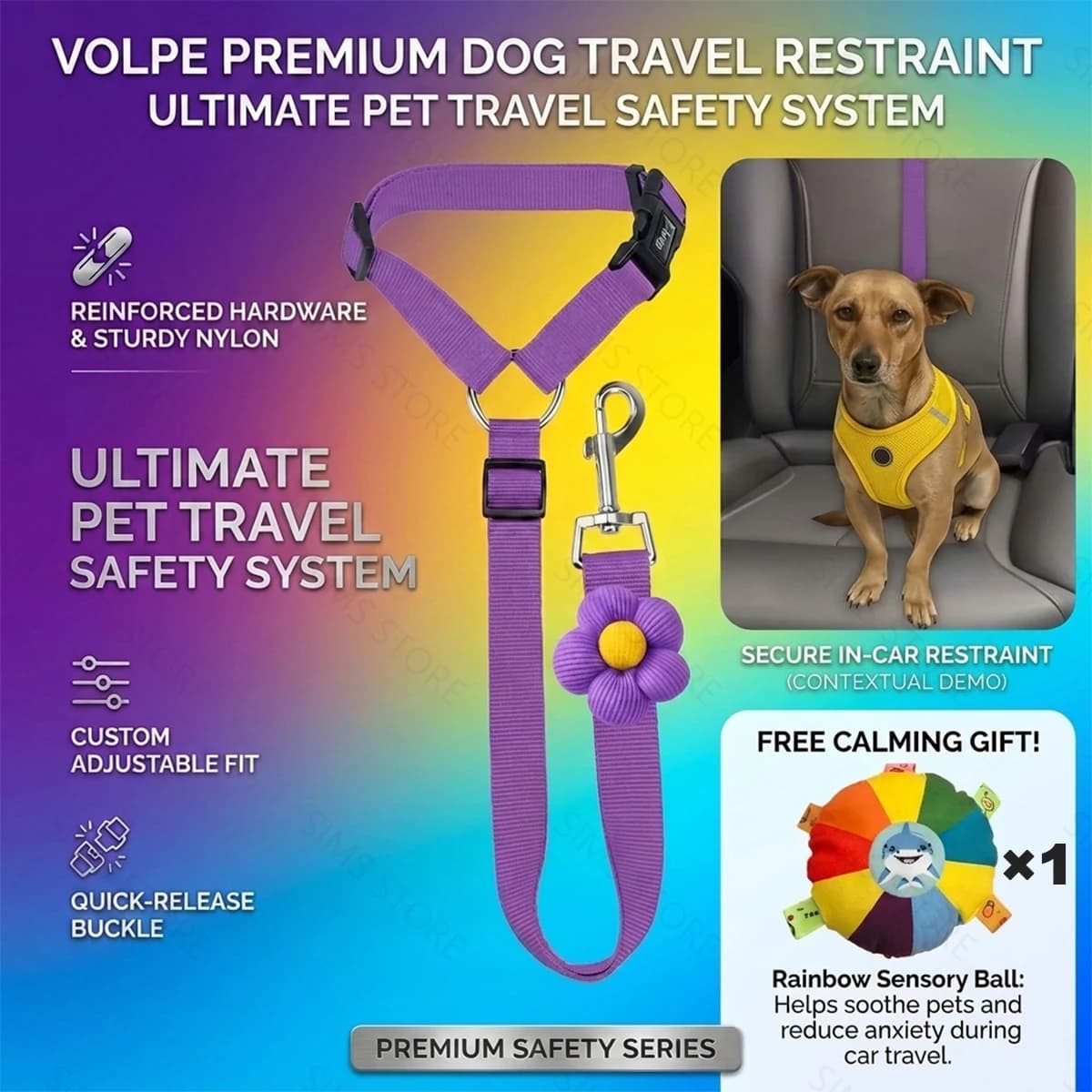 Hot Sale Pet Car Seat Belt Adjustable Safety Buckle Dog Travel Vehicle Leash for Long Road Trips Dog Car Seatbelt Safety Buckle