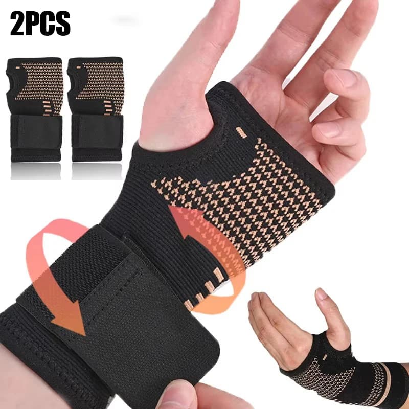 1/2 Pezzi Fascia da Polso per Palestra, Protezione Crossfit, Polsiera Sportiva per Bodybuilding, Compressione Lavorata a Maglia, Supporto per Polso, Benda per Palmo, Fitness