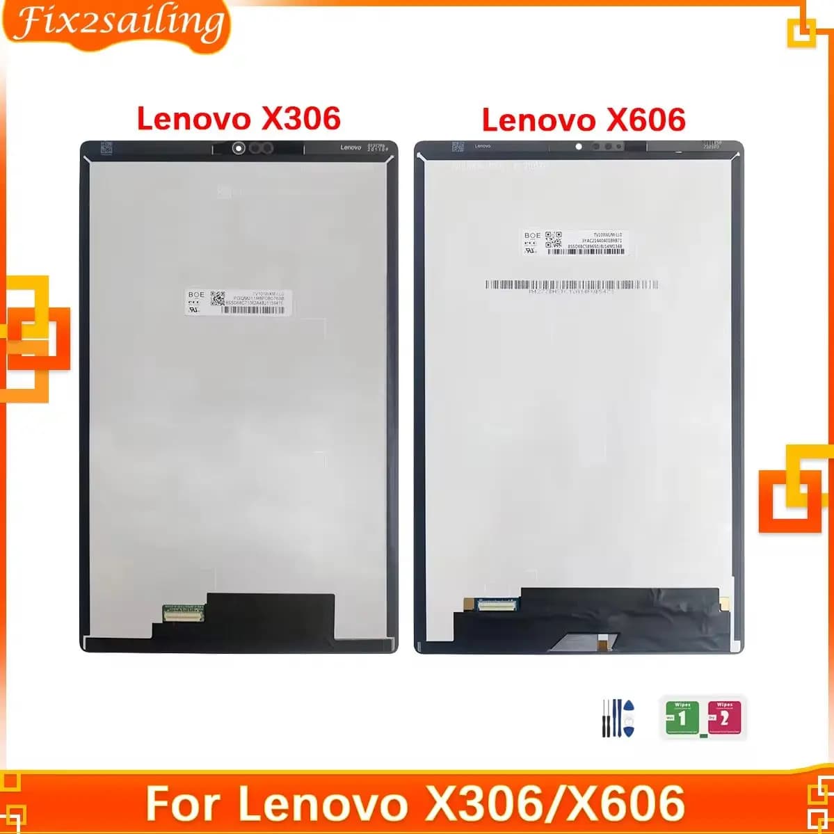 10.1 ''per Lenovo Tab M10 HD 2nd Gen TB-X306X TB-X306F X306 10.3'' per Lenovo Tab M10 FHD Plus TB-X606F TB-X606X TB-X606 LCD
