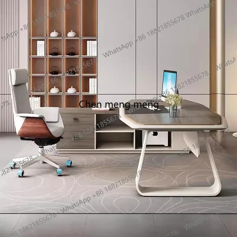 E136 Scrivania da Ufficio Ergonomica di Design, Organizzatore da Lavoro, Scrivania Ospedaliera alla Moda, Scrivania Lussuosa e Lunga per Ufficio