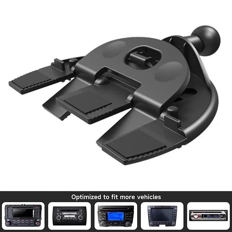Base con testa a sfera da 17 mm per slot per CD per auto Supporto per telefono Supporto per supporto per slot per CD universale per supporto per telefono per auto Accessori per staffa GPS