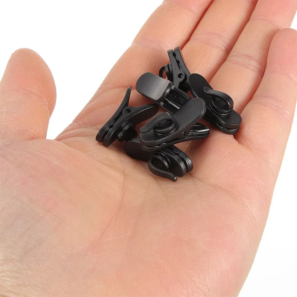 15 Pezzi Clip per Microfono, Piccoli Fermagli in Plastica per Cavi, Accessori per Gestione Cavi Auricolari e Microfoni