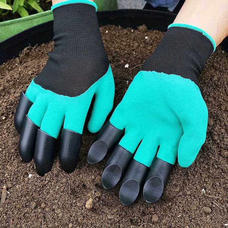 Guanti da Giardinaggio Unisex con Artigli, Traspiranti e Impermeabili, per Uomo e Donna, Ideali per Piantare, Scavare, Diserbare e Lavori in Giardino