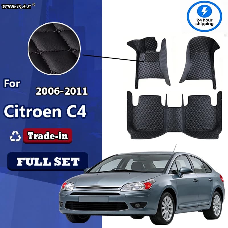 Car mats for Citroen C4 2006 2007 2008 2009 2011 Car accessories