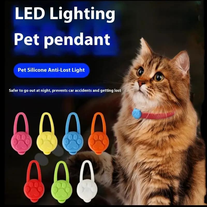 5 Pezzi Luce Notturna a LED per Cani, Ciondolo Anti-Smarrimento, Tag Luminoso, Luce di Sicurezza per Animali Domestici per Passeggiate Notturne, Escursioni, Charm per Collare