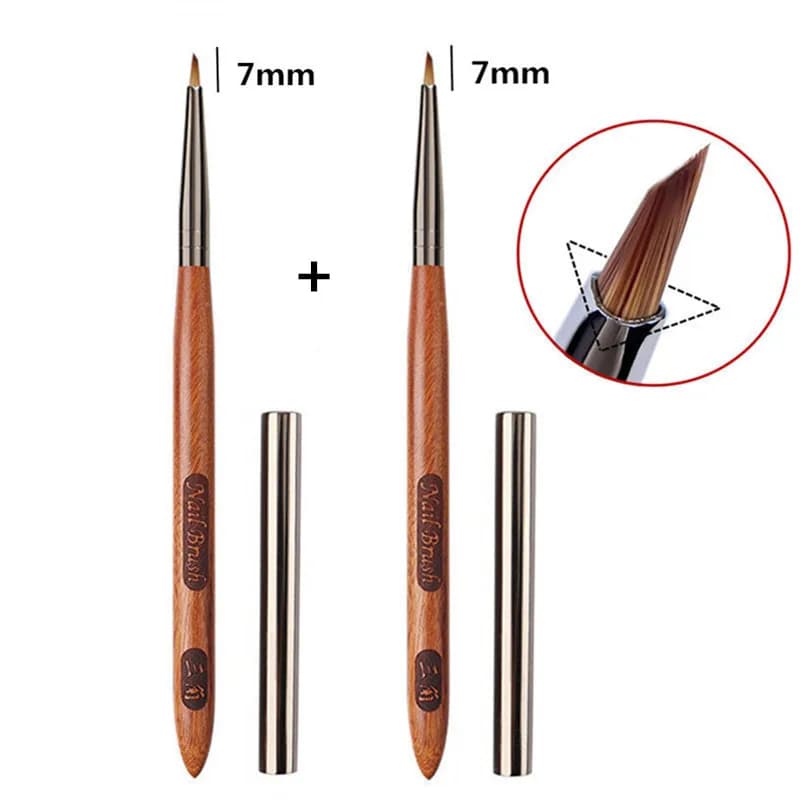 1/2 Pezzi Pennello Triangolare per Nail Art, Pennello 3D per Motivi, Strumenti per Manicure Fai-da-Te in Gel UV Acrilico