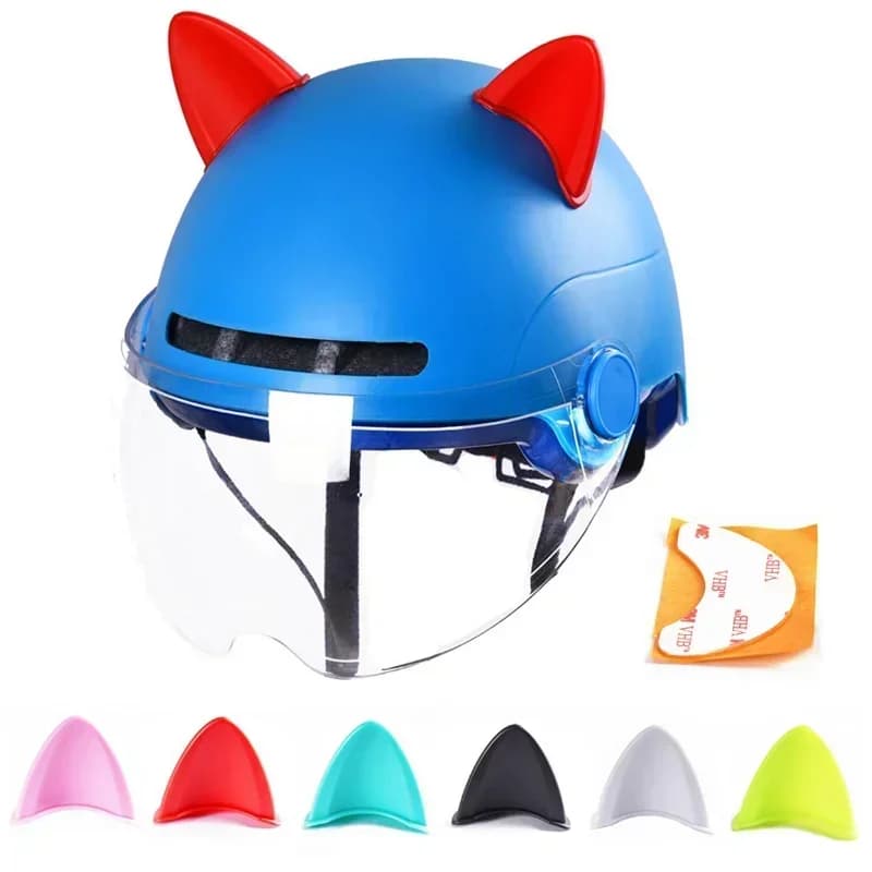 2 Pezzi Adesivi Decorativi a Forma di Orecchie di Gatto per Casco, Accessori per Caschi Moto ed Elettrici