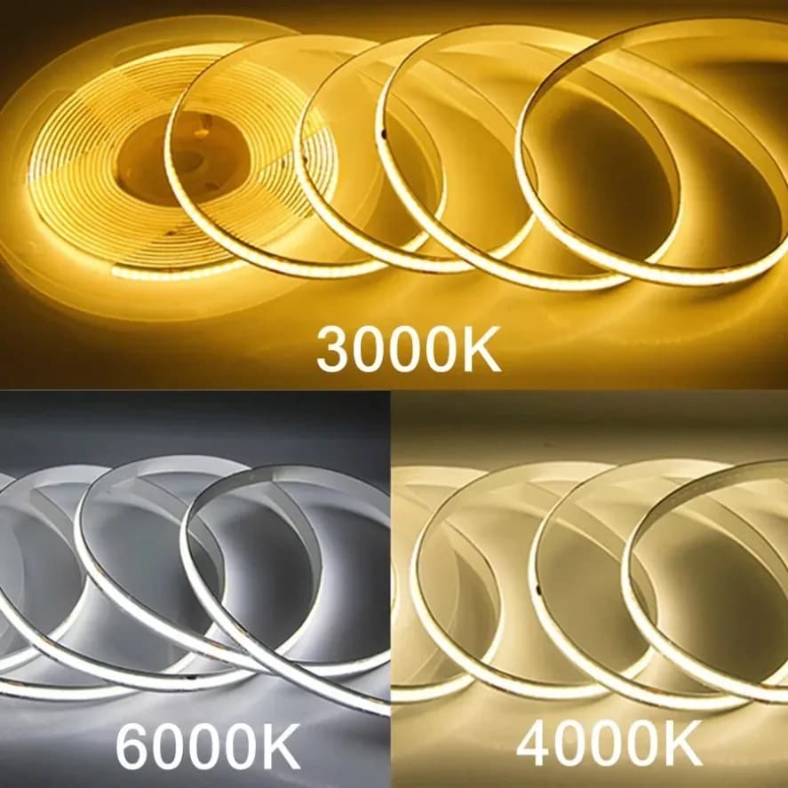 Striscia LED COB da 10 m 5 m 8 mm dimmerabile multicolore 220 V luce a nastro flessibile Smart IC senza bisogno di driver ad alta luminosità 240 LED / m RA95