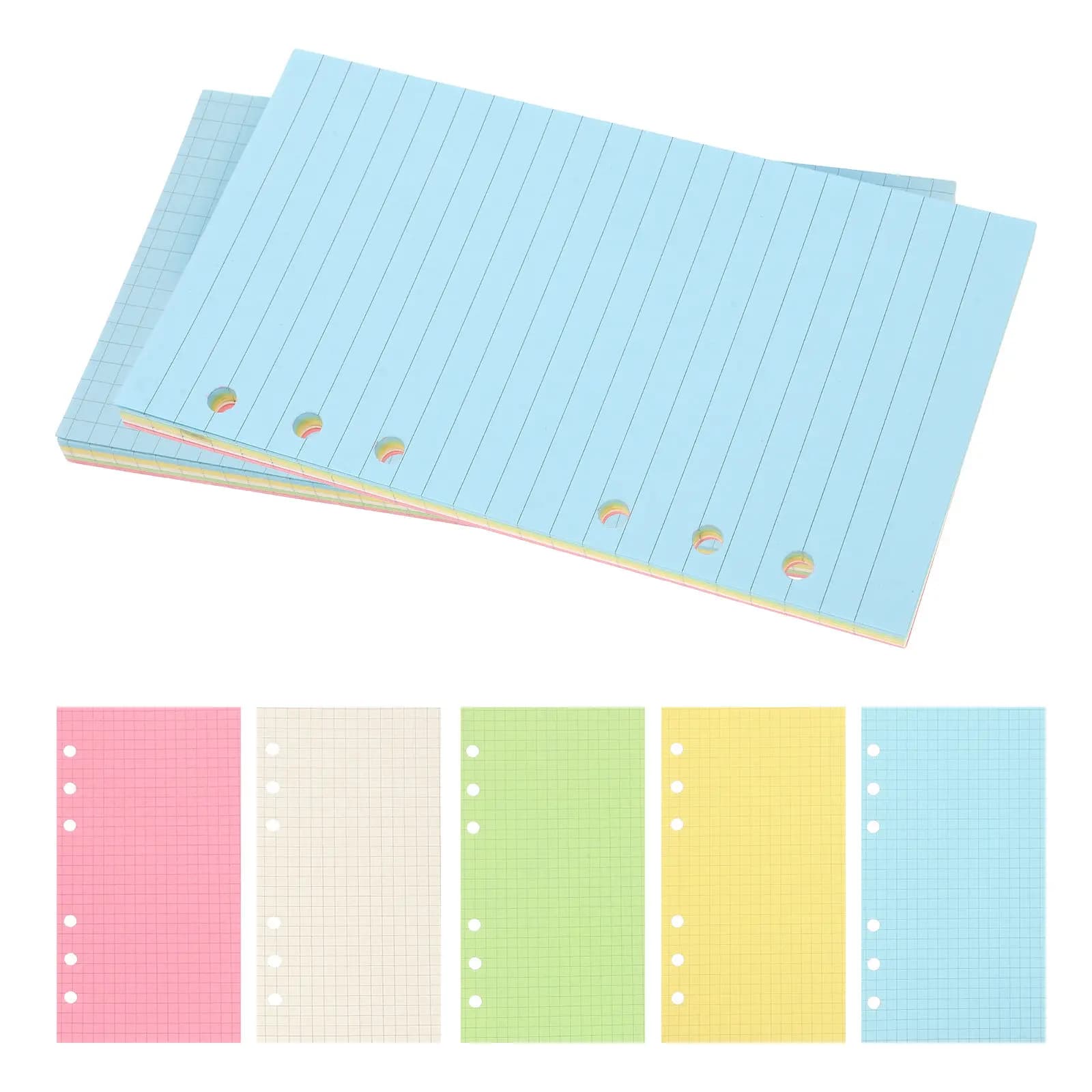 2 sets Notebook Planner Journal Halloween Christmas New Year Color Loose Leaf Paper Grid Loose Leaf Paper A6