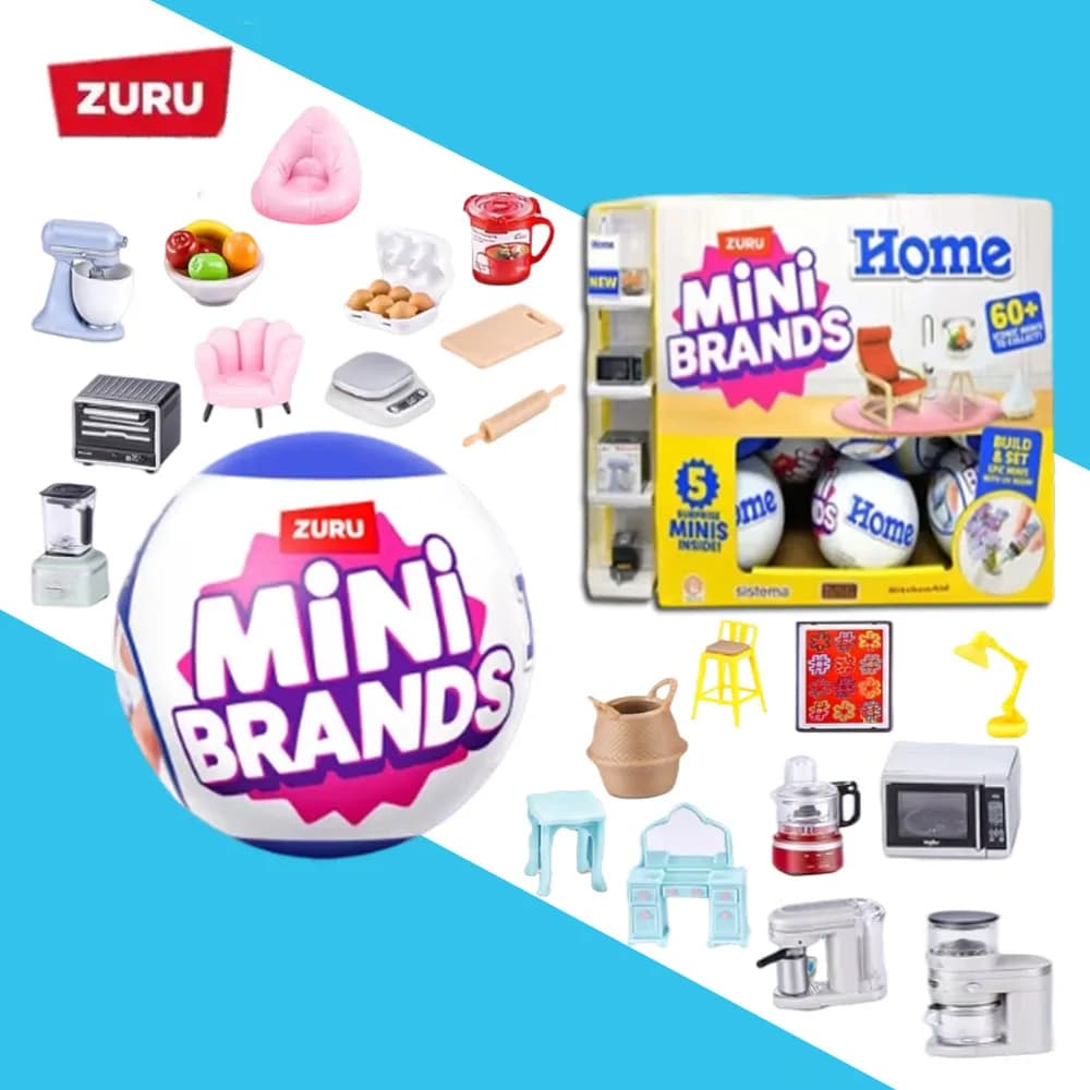 ZURU Mini Brands Home Series 1 Ball Surprise Furniture Blind Box Giocattoli per Bambine Scatola Sorpresa Originale Regalo per Bambini Capsule