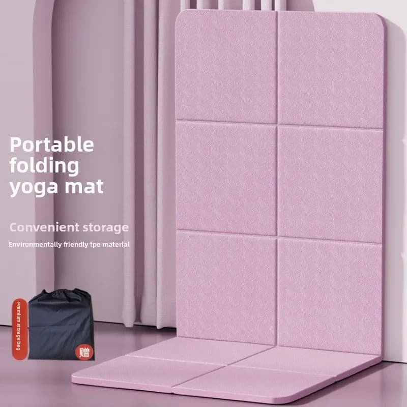 Foldable yoga mat Portable thickened fitness mat for pilates exercises and floors Anti-slip nap mat on both sides
