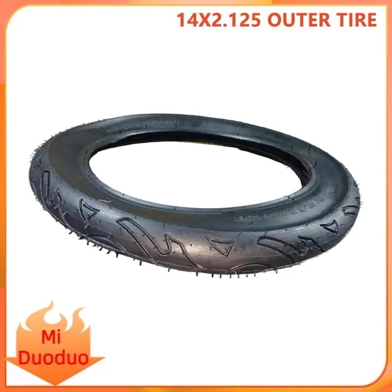 Pneumatico Esterno 14x2.125 da 14 Pollici per Bicicletta Elettrica e Bici Pieghevole, Accessori di Ricambio per Ruote