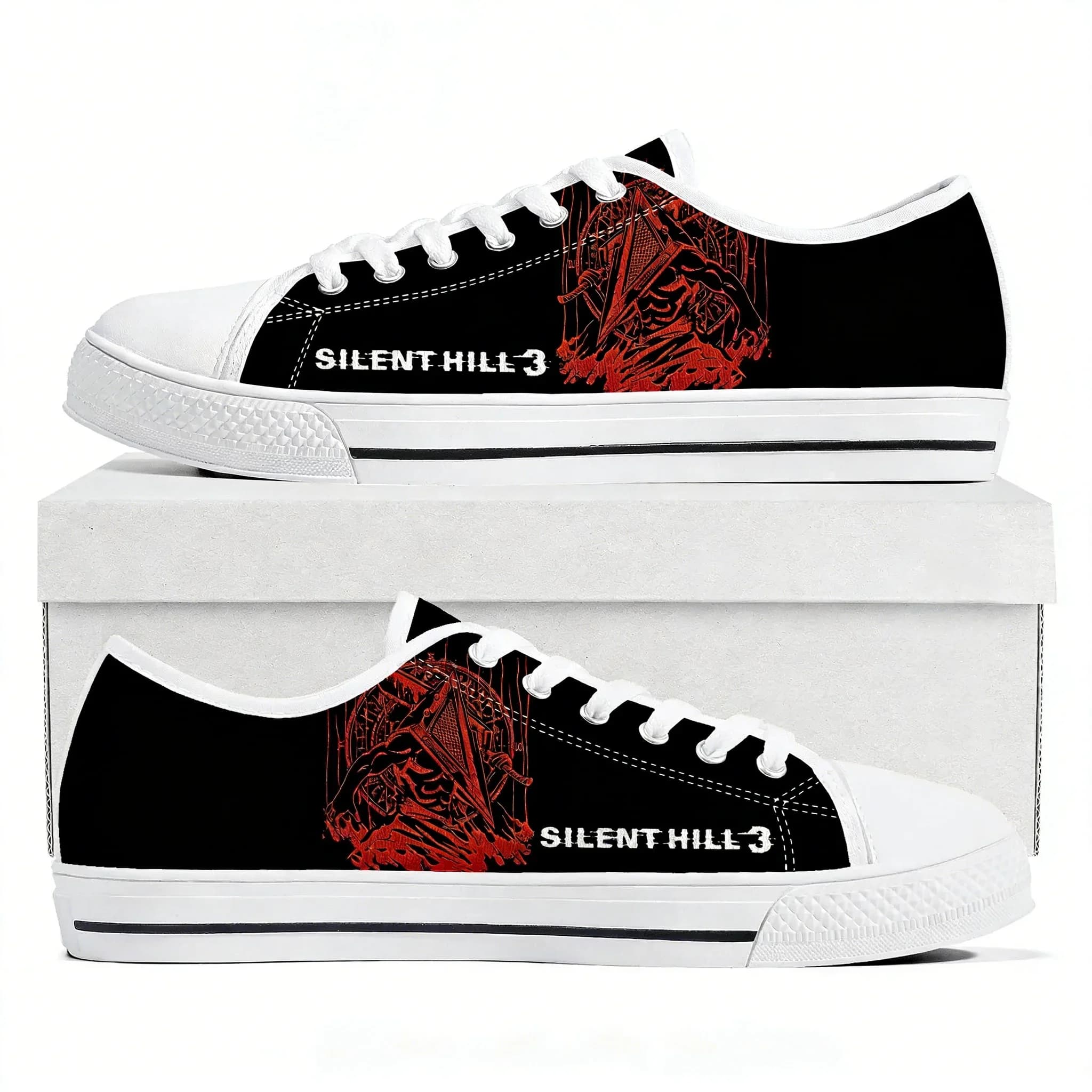 Silent Hill 3 Low Top Sneakers Mens Womens Canvas Sneaker High Quality Confortable Durable Casual Couple Shoes Tailor-made Shoes