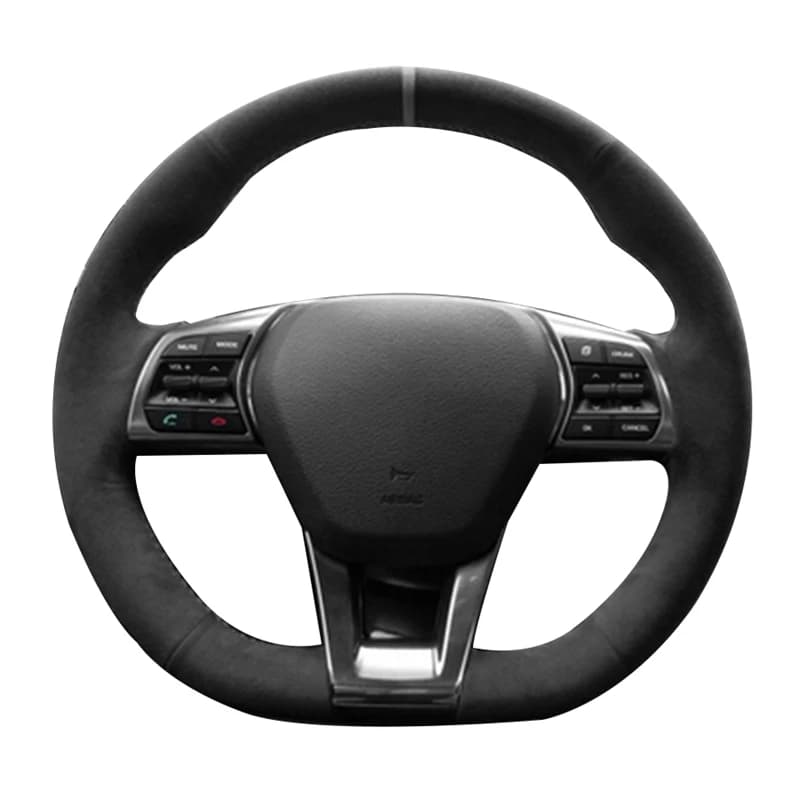 Anti-slip black suede car cover for Hyundai Sonata 9 (3 races | D-shaped) 2015 2016 2018- 2019
