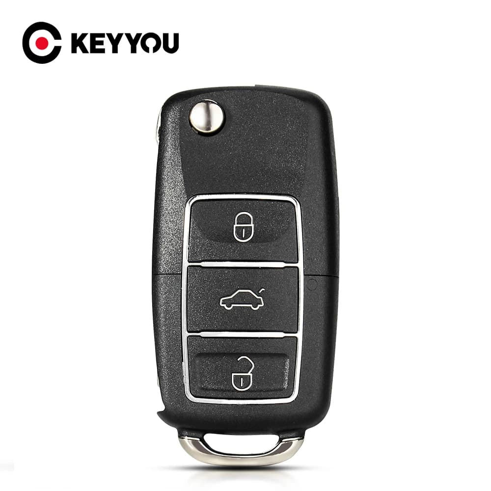 KEYYOU 1PCS Versione Modificata Per Volkswagen VW Golf 4 5 6 7 Jetta Passat CC Tiguan Polo Beetle Skoda Flip Chiave A Distanza Dell'automobile Borsette